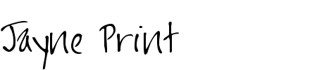 TTF: Jayne Print Schriftart