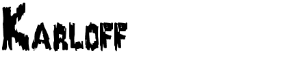 Schriftart Karloff: Mehr Infos & Vorschau Generator TTF: Karloff Schriftart