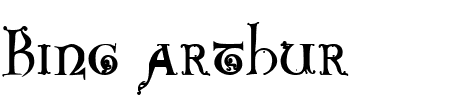 TTF: King Arthur Schriftart