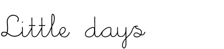 Little Days Alt Schriftart