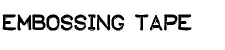 Schriftart Embossing Tape BRK: Mehr Infos & Vorschau Generator TTF: Embossing Tape BRK Schriftart