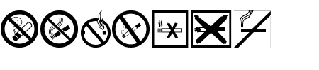 Schriftart No Smoking: Mehr Infos & Vorschau Generator TTF: No Smoking Schriftart