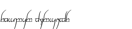 TTF: Tengwar cursive Schriftart