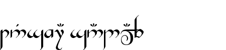 TTF: Tengwar Gandalf Schriftart