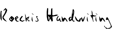 TTF: Koeckis Handwriting Font