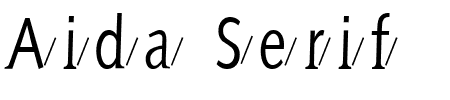 AidaSerifaShadow Schriftart