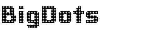 Schriftart BigDots: Mehr Infos & Vorschau Generator TTF: BigDots Schriftart
