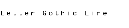 TTF: Letter Gothic Line Schriftart
