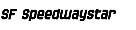 SF Speedwaystar Bold Oblique Schriftart