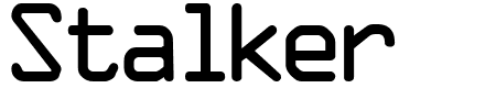 Schriftart Stalker: Mehr Infos & Vorschau Generator TTF: Stalker Schriftart