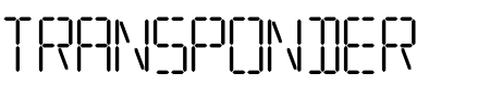 Schriftart Transponder: Mehr Infos & Vorschau Generator TTF: Transponder Schriftart