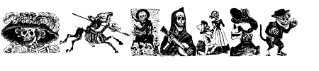 TTF: Calaveras 323 Schriftart