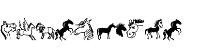 TTF: Horse Dings Schriftart