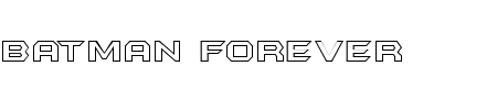 BatmanForeverOutline Schriftart