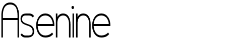 Asenine Thin Schriftart