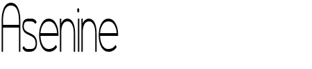 Asenine Super Thin Schriftart