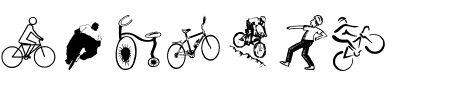 Schrift Cycling: Mehr Infos & Zeichen Übersicht TTF: Cycling Schrift