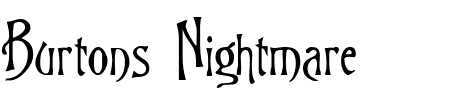 TTF: Burtons Nightmare Schriftart