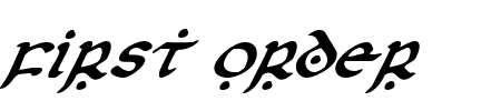 First Order Italic Schriftart