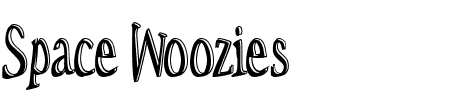 Space Woozies 3D Schriftart