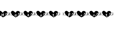 TTF: Heart Font Schriftart