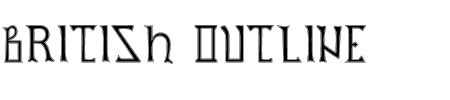 TTF: British Outline Majuscules Schriftart