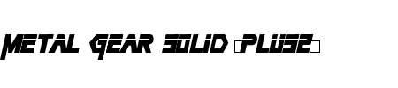 TTF: Metal Gear Solid (plus2) Schriftart