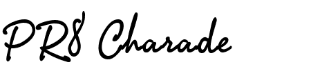 Schriftart PR8 Charade: Mehr Infos & Vorschau Generator TTF: PR8 Charade Schriftart
