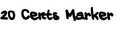 TTF: 20 Cents Marker Schriftart