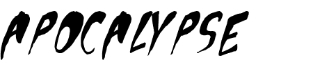 Schriftart Apocalypse: Mehr Infos & Vorschau Generator TTF: Apocalypse Schriftart