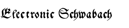 Schriftart My electronic Schwabach: Mehr Infos & Vorschau Generator TTF: My electronic Schwabach Schriftart