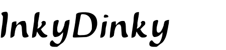 Schriftart InkyDinky: Mehr Infos & Vorschau Generator TTF: InkyDinky Schriftart