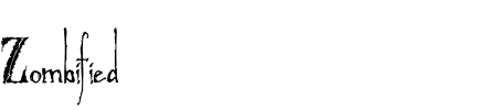 TTF: Zombified Schriftart