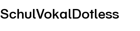 Schriftart SchulVokalDotless: Mehr Infos & Vorschau Generator TTF: SchulVokalDotless Schriftart