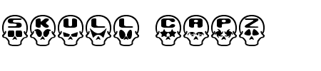 Schrift SkullCapz: Mehr Infos & Zeichen Übersicht TTF: SkullCapz Schrift