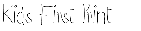 Schriftart KidFirtPrint: Mehr Infos & Zeichen Übersicht TTF: KidFirtPrint Schriftart