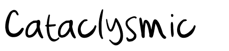 TTF: Cataclysmic Schriftart