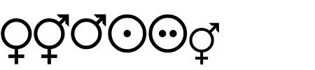 TTF: Female and Male Symbols Schriftart