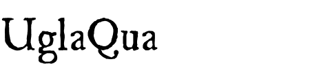 Schriftart UglaQua: Mehr Infos & Vorschau Generator TTF: UglaQua Schriftart