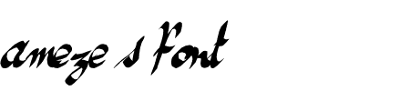 TTF: ameze's font Schriftart