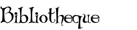 TTF: Bibliotheque Schriftart