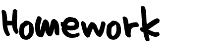 TTF: Homework Schriftart