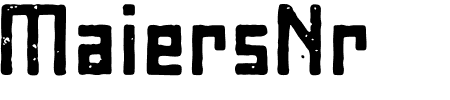 Font MaiersNr8: Mehr Infos & Zeichen Übersicht TTF: MaiersNr8 Font