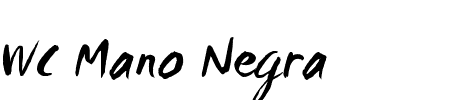TTF: WC Mano Negra Schriftart