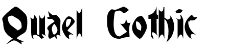 Schriftart Quael Gothic: Mehr Infos & Vorschau Generator TTF: Quael Gothic Schriftart