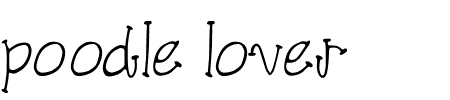 TTF: Poodle Lover Schriftart