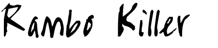 TTF: Rambo Killer Schriftart