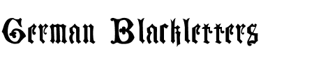 Schriftart German Blackletters: Mehr Infos & Vorschau Generator TTF: German Blackletters Schriftart