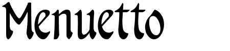 Schriftart Menuetto: Mehr Infos & Zeichen Übersicht TTF: Menuetto Schriftart