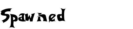 TTF: Spawned Schriftart